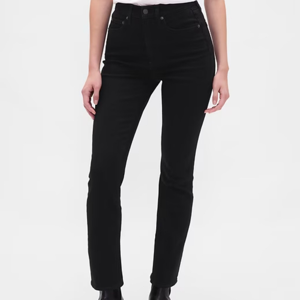 GAP Black Gray high rise slim jeans